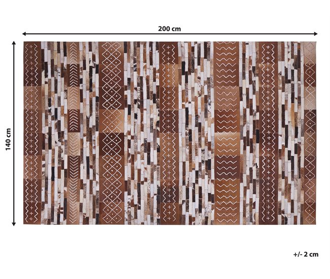 Beliani Pelos curtos HEREKLI 140x200 Castanho Claro