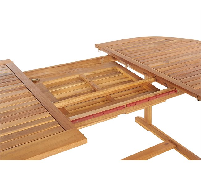 Beliani Mesa extensível MAUI Castanho
