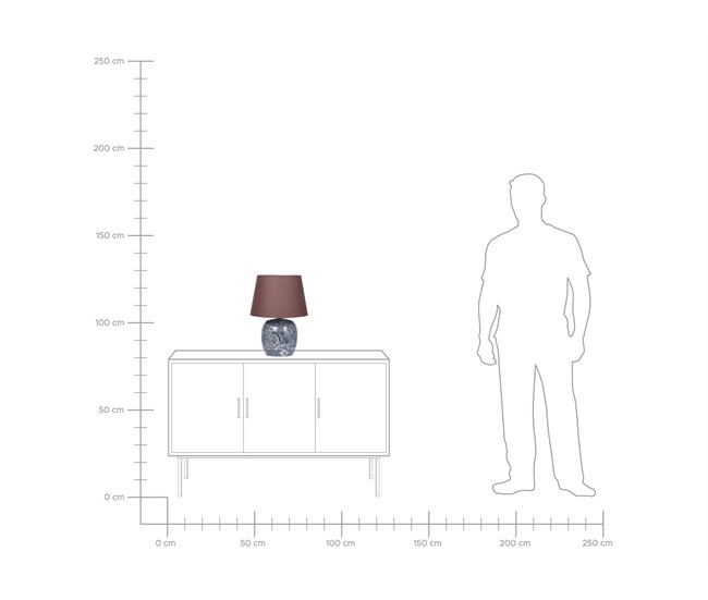 Beliani Candeeiro de mesa NEIRA Azul