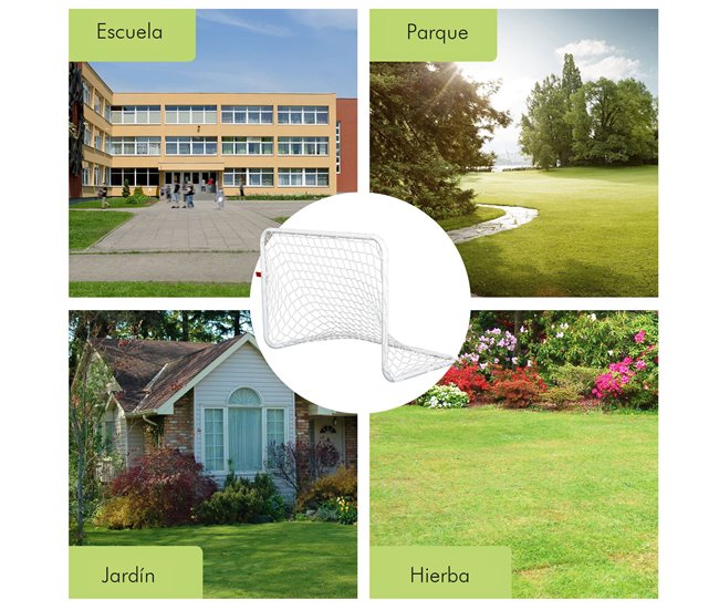 Conjunto de 2 mini gols de futebol Aço (Q195), tetrolon HOMCOM Branco