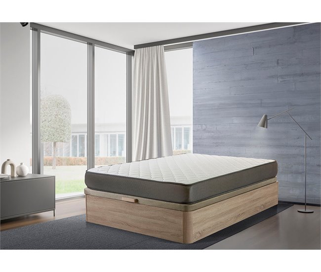 Cama Dobrável Canapé + Colchão Branco