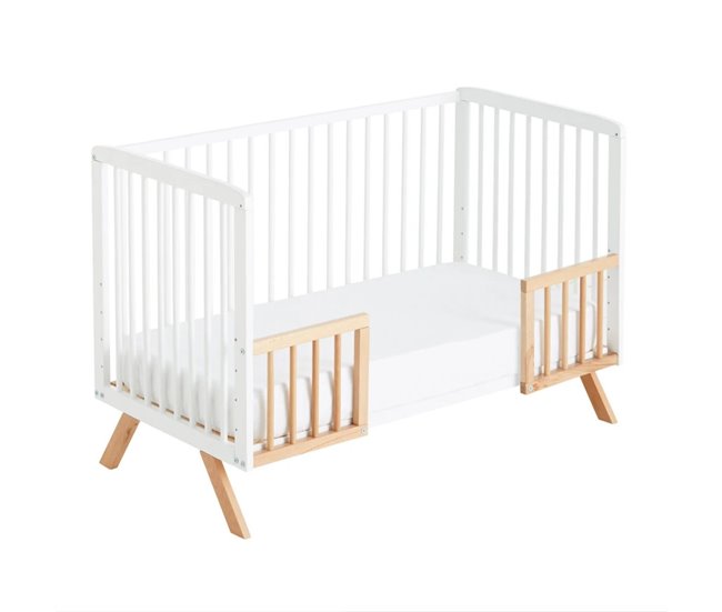 Grades para berços co-sleeping que podem ser convertidas em camas Madeira