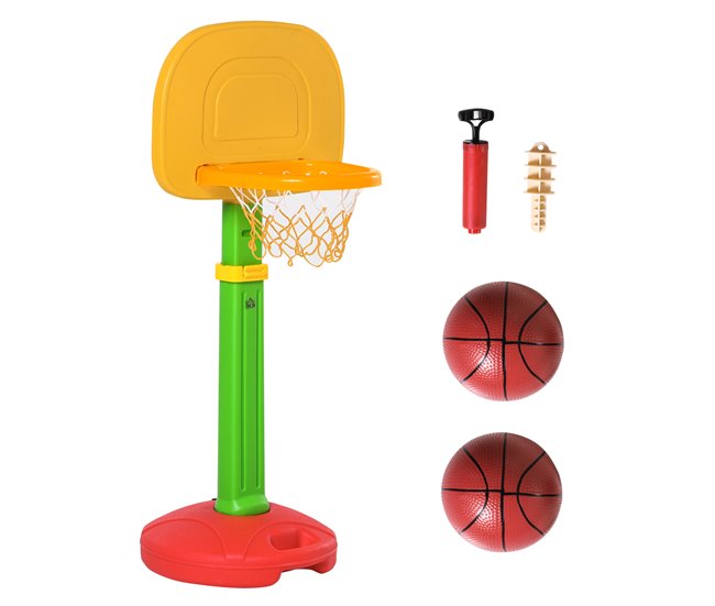 Cesta de Basquetebol Infantil HDPE, PP HOMCOM Multicor