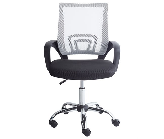 Beliani Cadeira de escritório SOLID Branco/ Preto