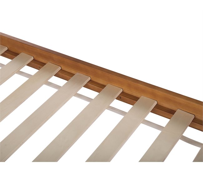 Beliani Cama com estrado Pinho BARRET 106x210 Castanho