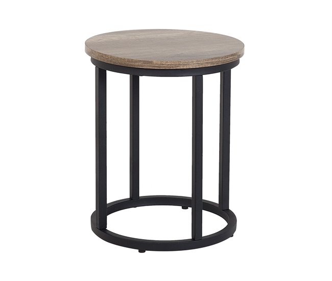 Beliani Mesa de apoio DIXIE 48x48 Castanho