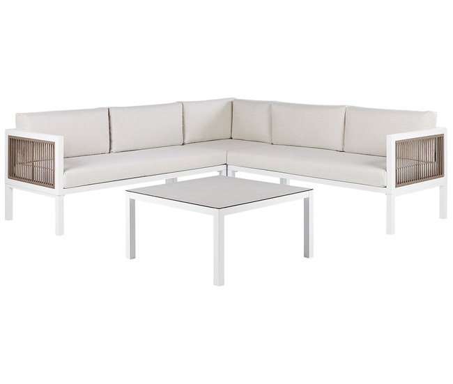 Beliani Conjunto de jardín BORELLO Branco