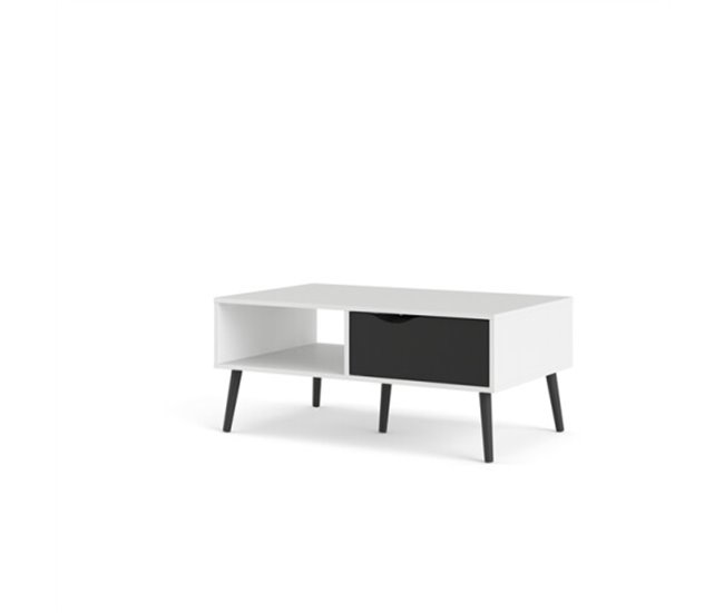 Mesa de centro LIA branca e preta Branco/ Preto