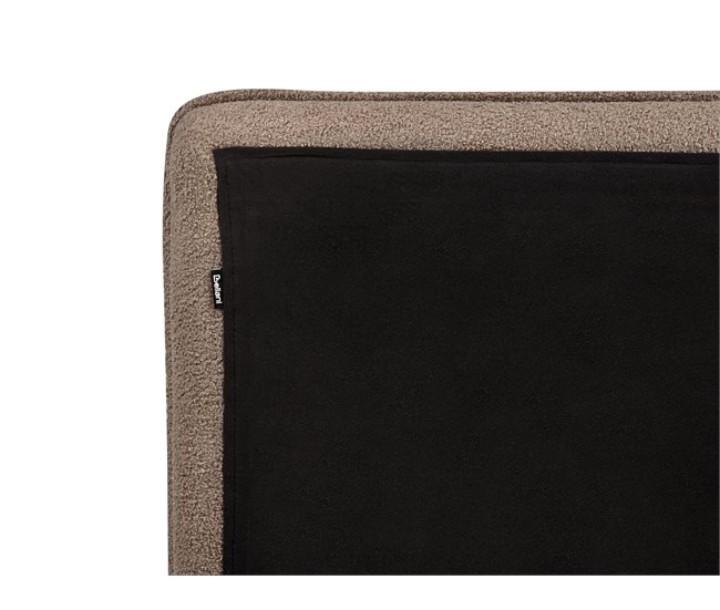 Beliani Cama baú Bouclé BAJONNA 204x235 Cinza