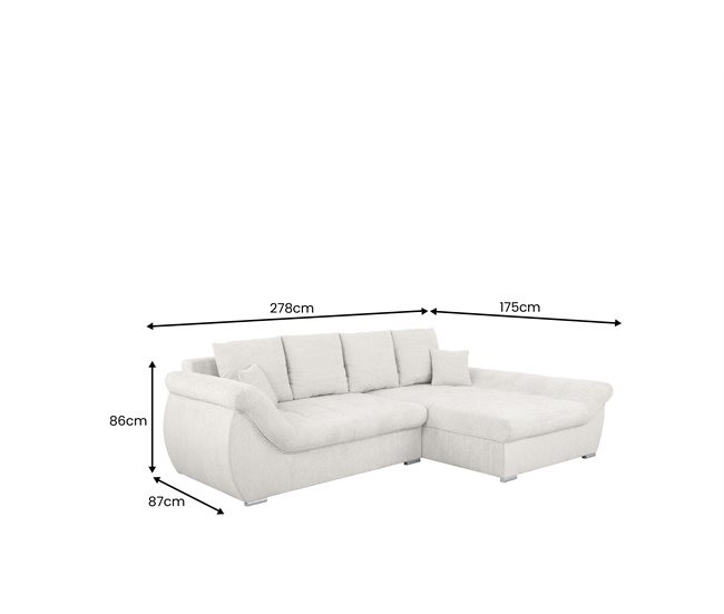Chaise longue com cama e arca EDEN Branco