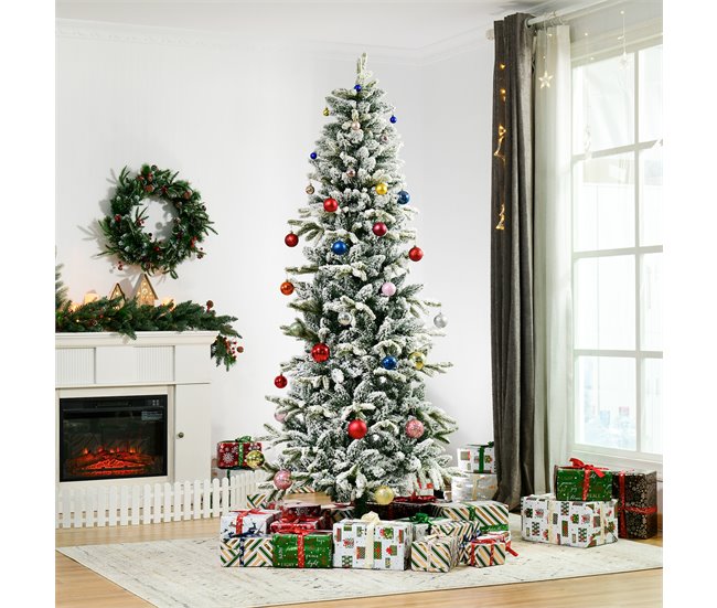 Árvore de Natal PVC, PE, Aço HOMCOM, casa - natal Multicor