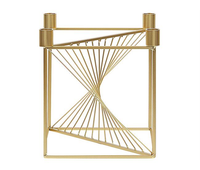 Beliani Candelabro MINDORO Dourado