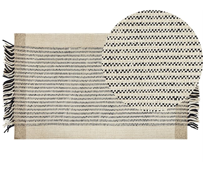 Beliani Entrelaçado DIVARLI 80x150 Bege