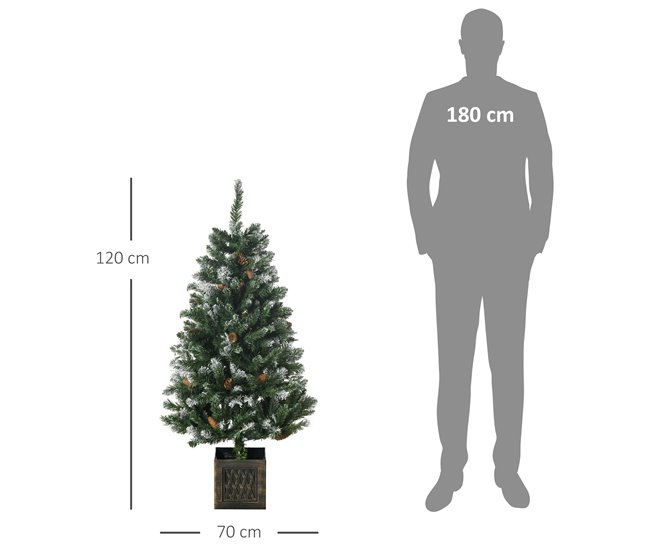 Árvore de Natal HOMCOM 830-734V00GN Verde