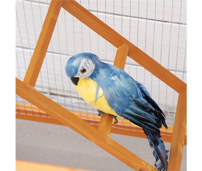 Gaiola para Pássaros Madeira de Abeto PawHut Laranja