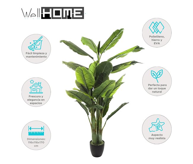 WELL HOME - Bananeira Artificial Verde