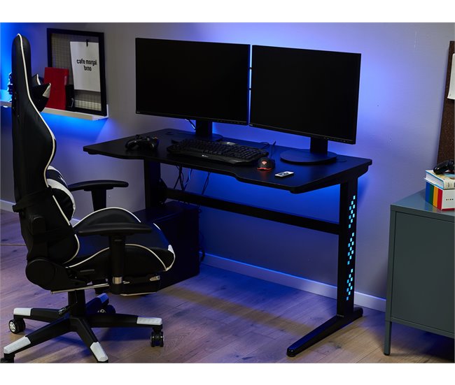 Beliani Secretária de jogos DEXTER 120x60 Preto