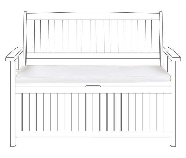 Beliani Almofada de assento para exterior SOVANA 108x45 Branco/ Bege