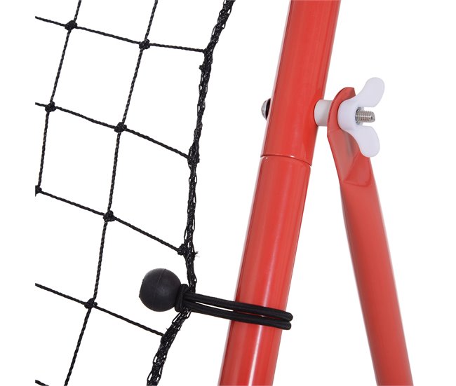 Rede de Rebote Metal, PE HOMCOM Vermelho