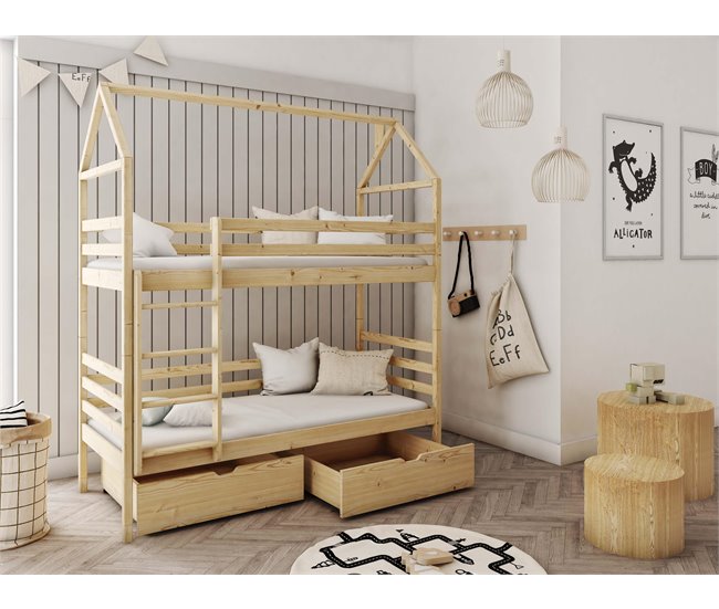 ESTRUTURA CAMA INFANTIL ALEX 88x208 Bege