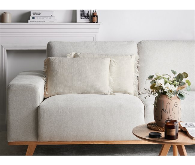 Beliani Almofada decorativa MABA Creme