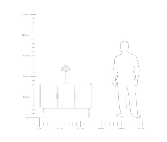 Beliani Candeeiro de mesa SENETTE Branco