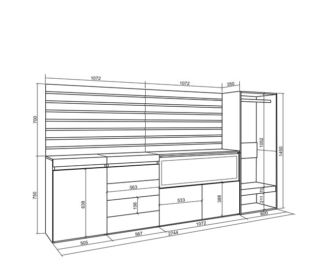 Aparadores para sala de estar 274 Branco