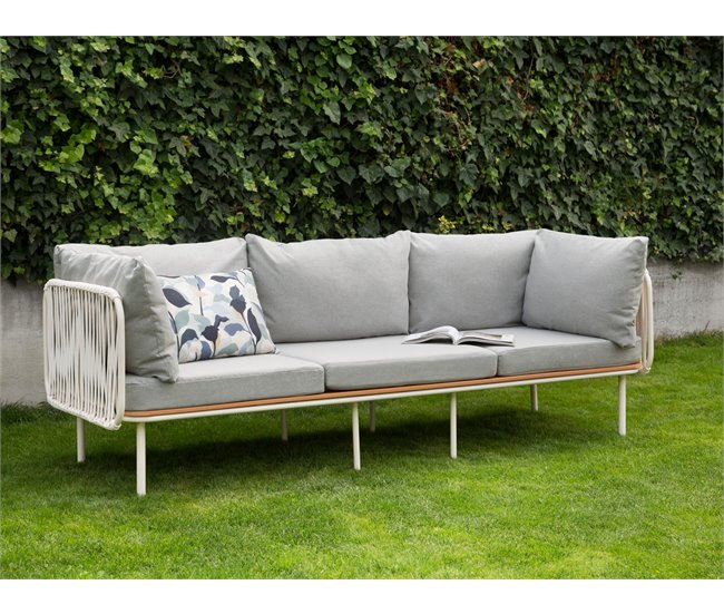 Beliani Conjunto lounge SENISE Cinza