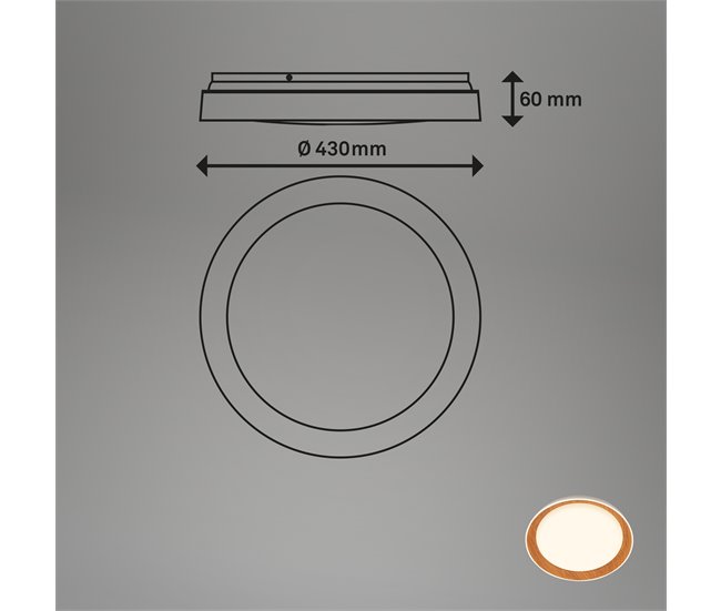 Plafon IJUS LED 1 24w 43cm marca BRILONER Madeira