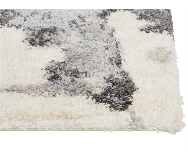 Beliani Shaggy (pelos longos) SEVAN 80x150 Branco/ Bege