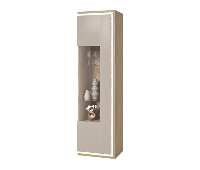 Armário expositor de 1 porta Iria Madeira