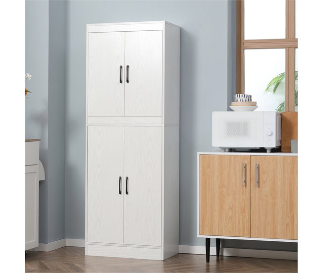 Armário de Cozinha Melamina de Madeira HOMCOM, casa - cozinha 60 Branco