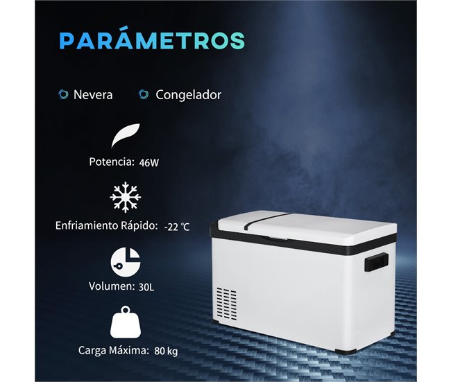 Geleira Elétrica Portátil Outsunny C00-028V91 Branco