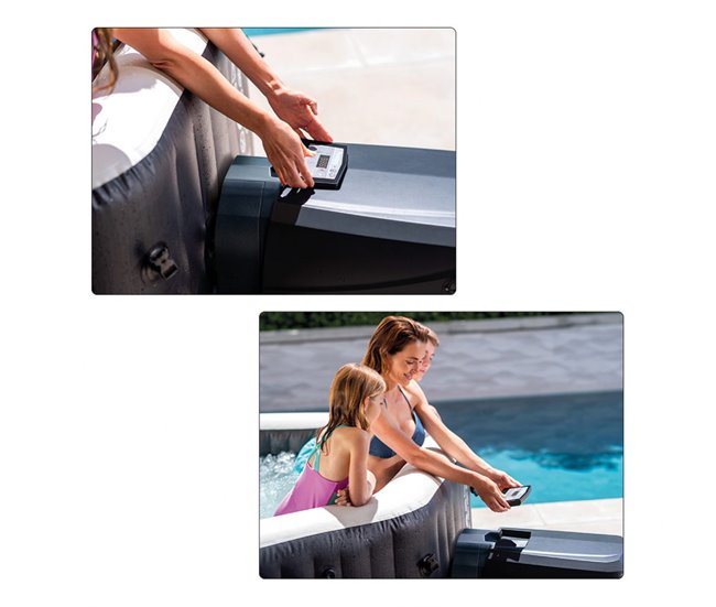 Spa insuflável octogonal INTEX 795 litros com bolhas e jactos 795 litros Multicor