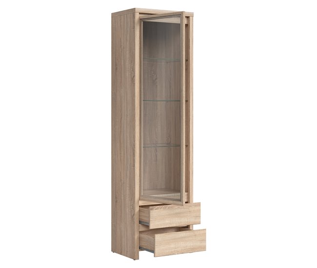 Armário expositor 1 porta 2 gavetas Soren 40 Branco