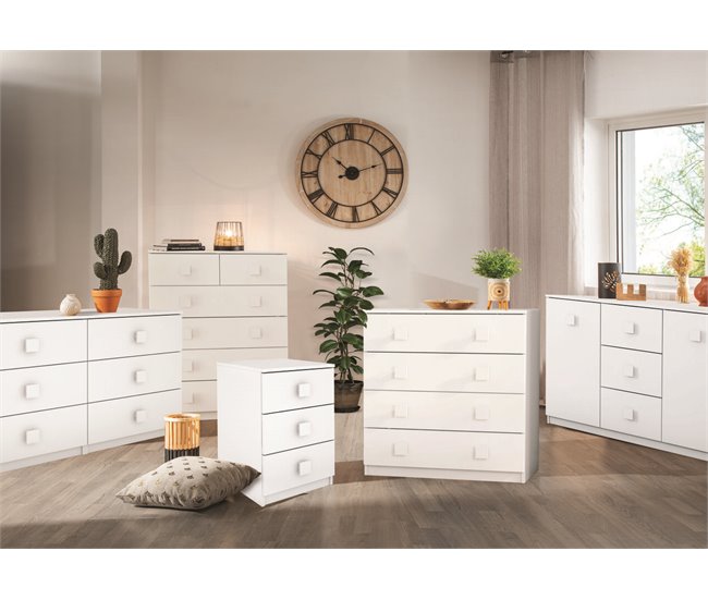Comoda dupla 6 gavetas SEATTLE Branco