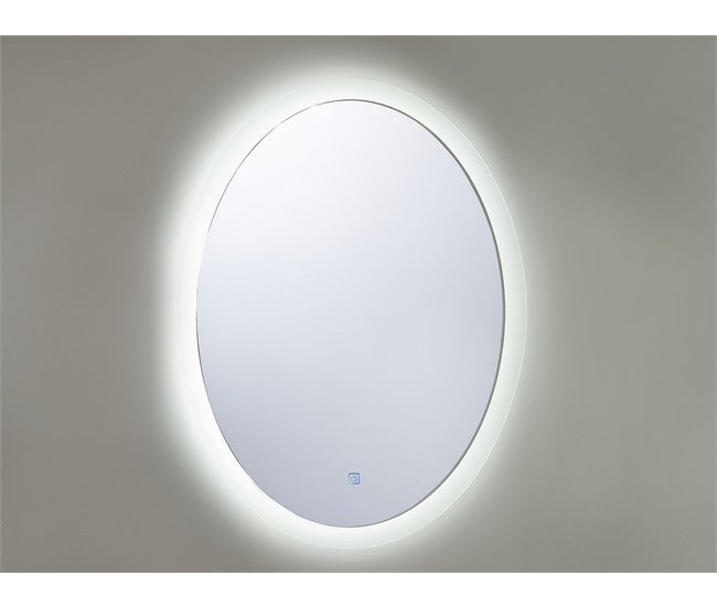 Beliani Espejo de baño VIRIAT Cinza