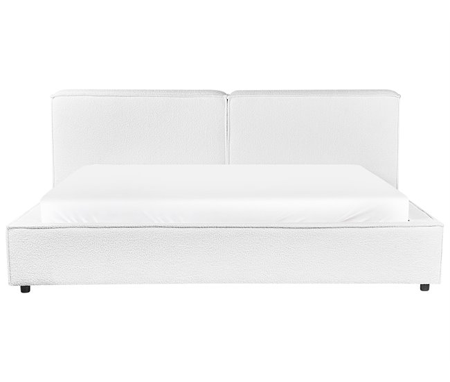 Beliani Cama Bouclé LINARDS 230x242 Branco