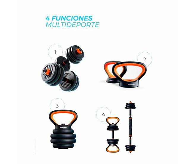 Kit de Pesos Russos e Halteres ORMANC40 Multicor