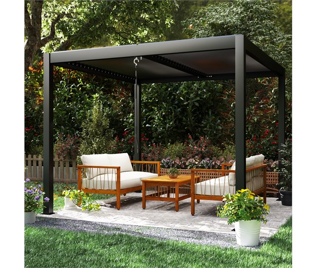 Pérgola Alumínio Outsunny Cinza