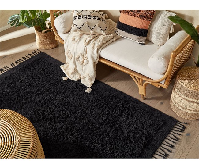 Beliani Shaggy (pelos longos) BITLIS 140x200 Preto