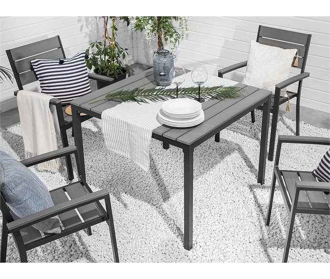 Beliani Mesa de jardim PRATO Cinza