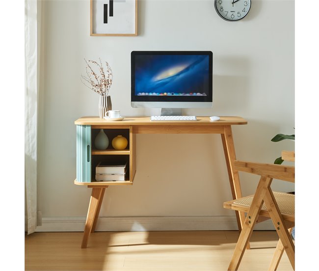 Secretária Tysvær com compartimento Azul