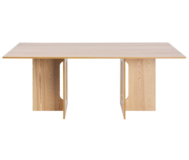 Beliani Mesa de jantar CORAIL Castanho