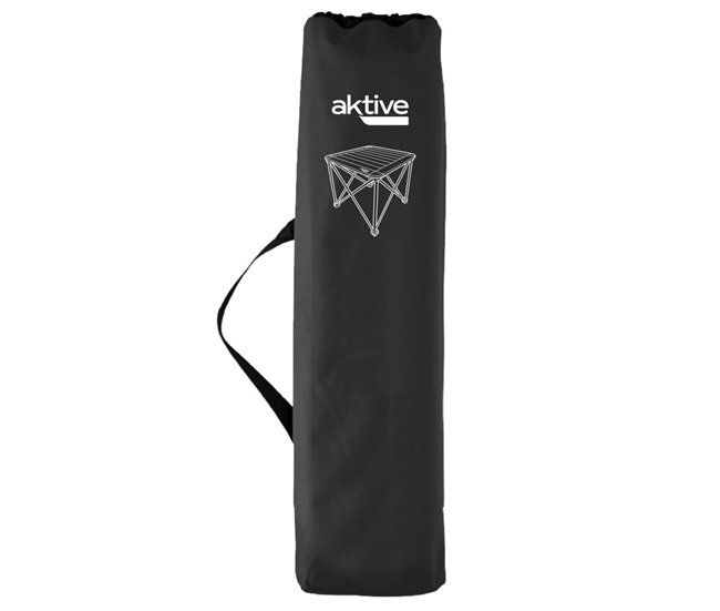 Aktive Mesa dobrável de camping removível e anti-inclinação c/bolsa Preto