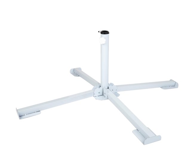 Suporte de guarda-sol rebatível 25/32 mm Aktive Garden Branco