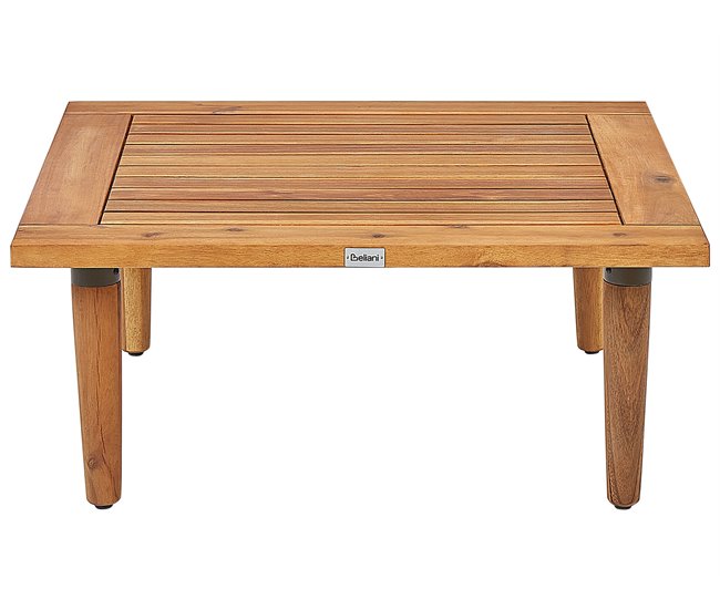 Beliani Conjunto lounge Madeira de acácia Creme