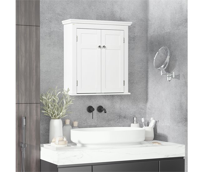 Armário de Parede Casa de Banho MDF kleankin Branco