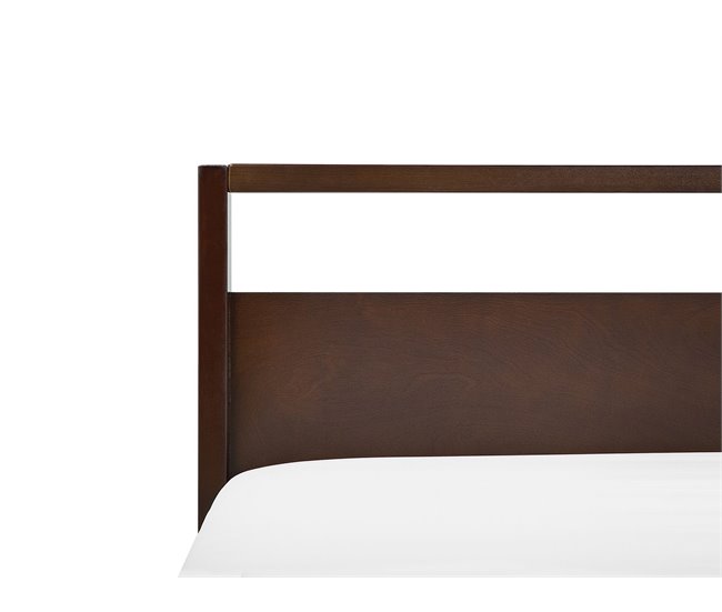 Beliani Cama com estrado Pinho GIULIA 145x213 Castanho