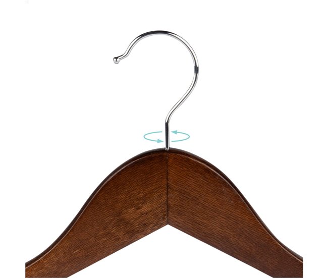 Max Home Pack 20 cabides de madeira cor castanhos Castanho